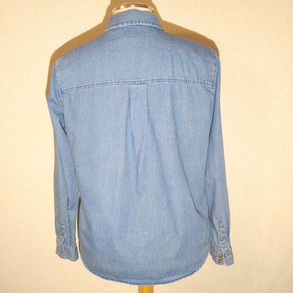 Forever 21 Denim Button Up Shirt - Picture 2 of 8